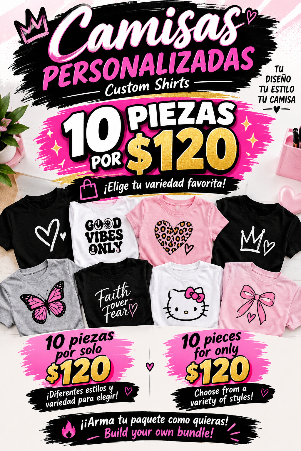 Bundle of 10 shirts