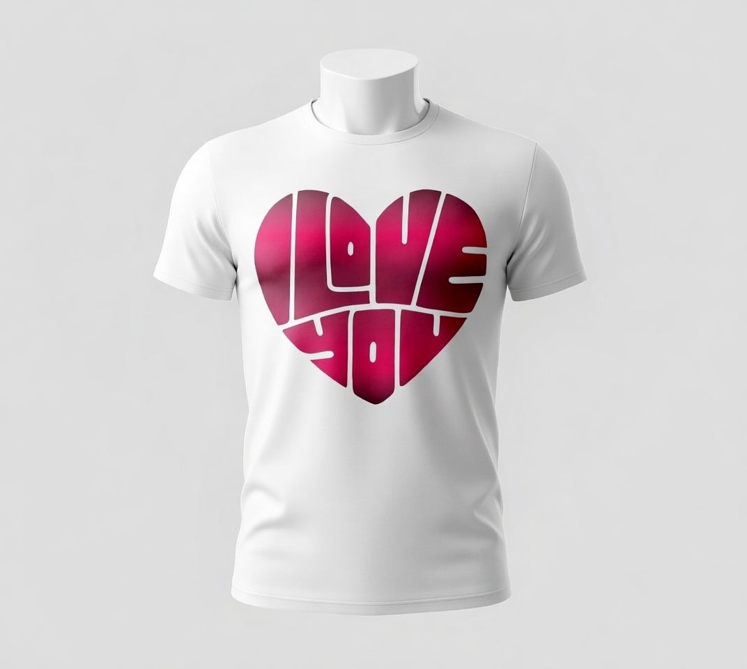 Love you heart -t-shirt