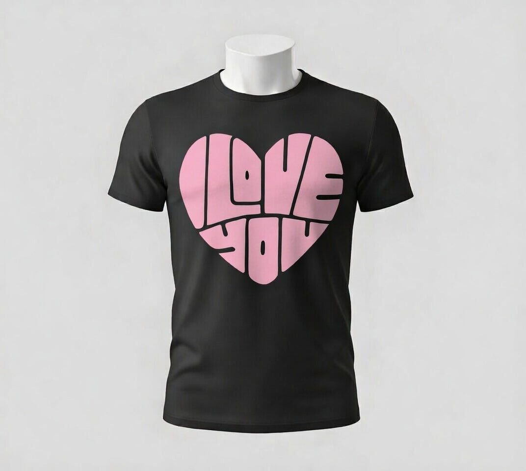 Love you heart -t-shirt
