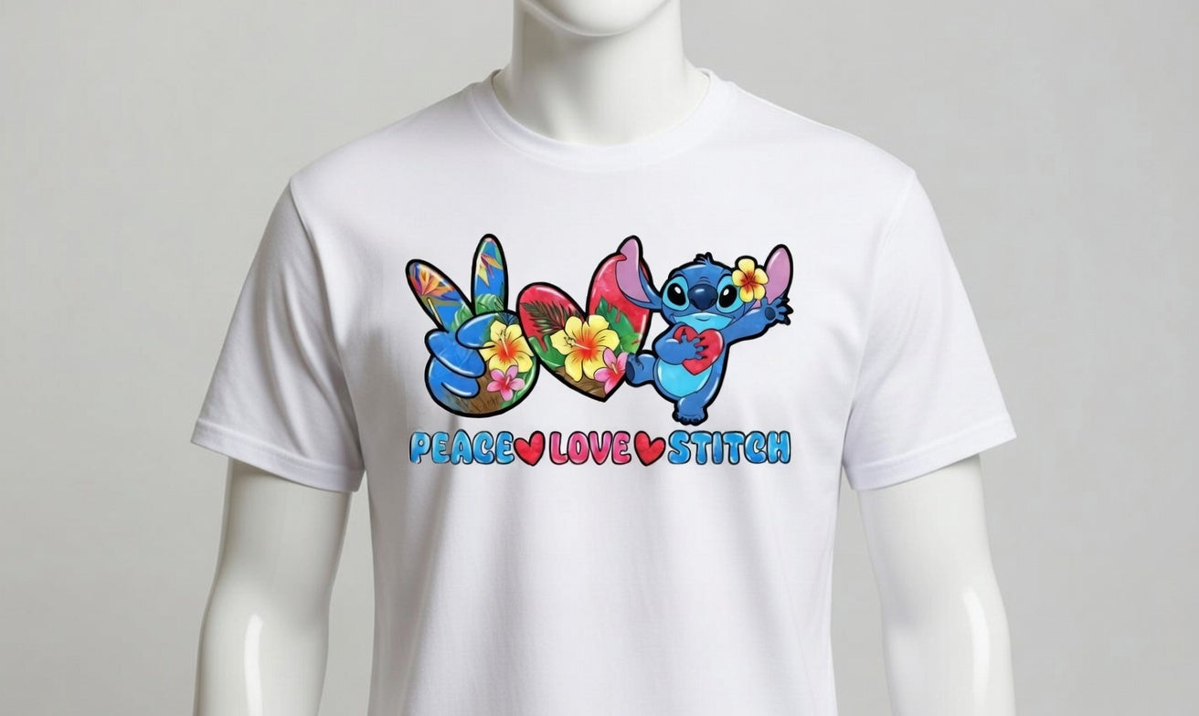 Peace love stitch t-shirt