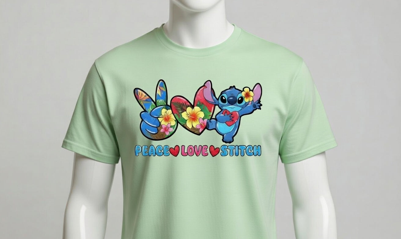 Peace love stitch t-shirt