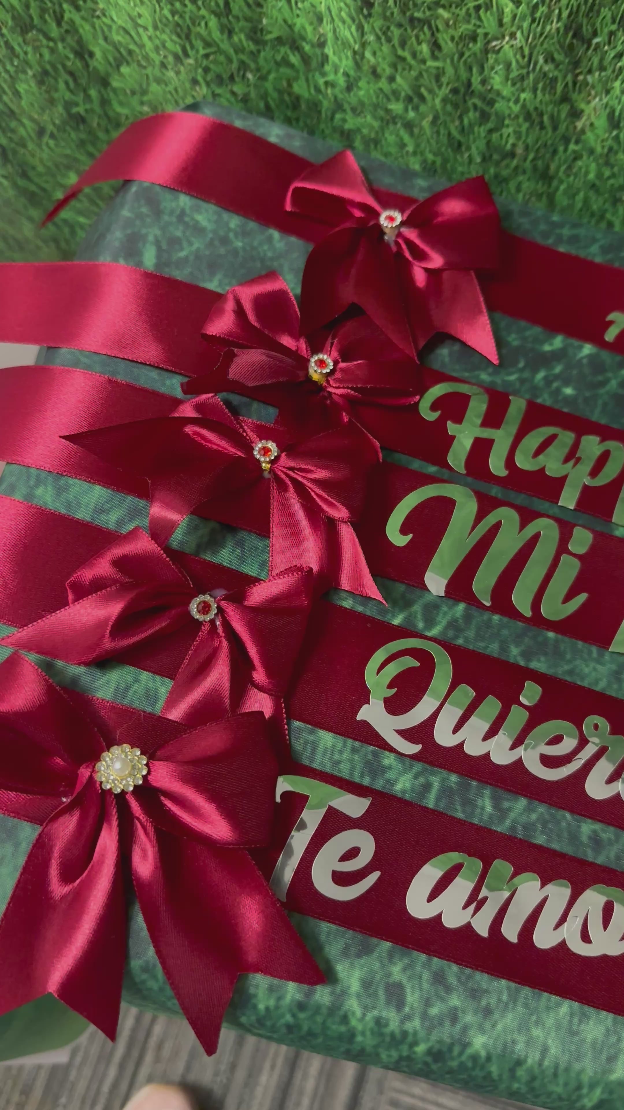 5 listones personalizados para Ramos de rosas / 5 personalized slats for bouquets of roses